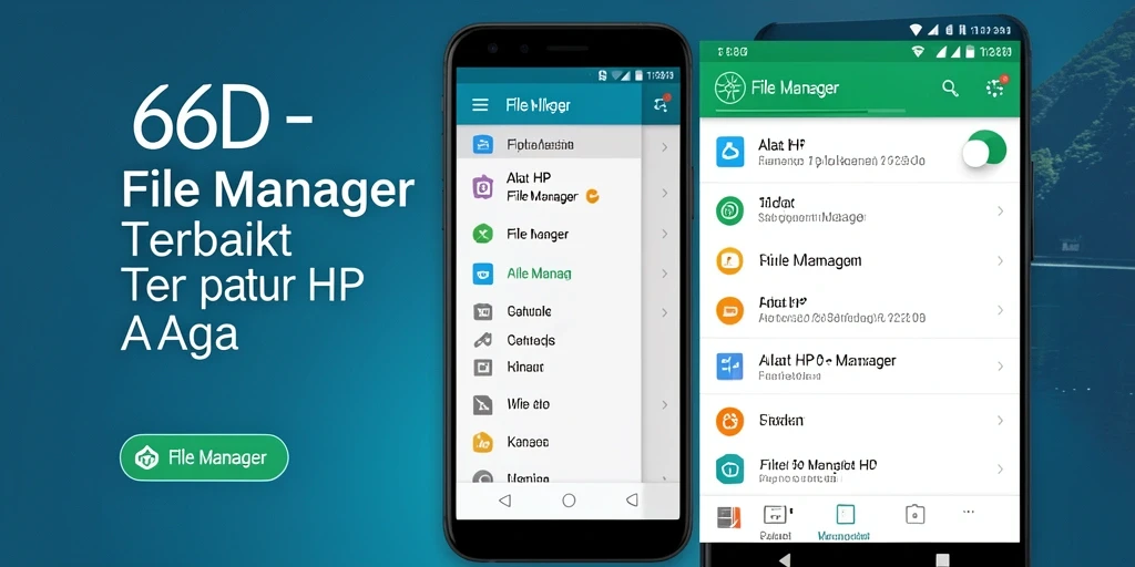Antarmuka aplikasi File Manager 66D yang mudah digunakan.