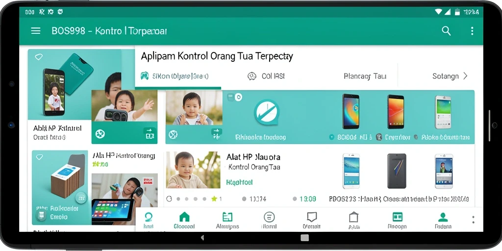 Tampilan aplikasi BOS898 yang user-friendly untuk kontrol orang tua.