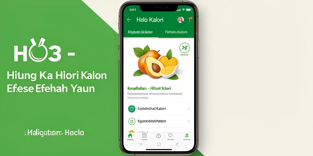 Antarmuka pengguna HO3 yang intuitif untuk menghitung kalori.