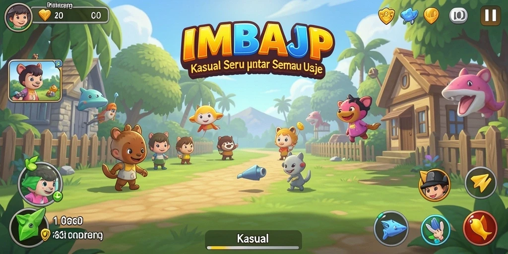 Tampilan antarmuka IMBAJP yang ceria dan interaktif.