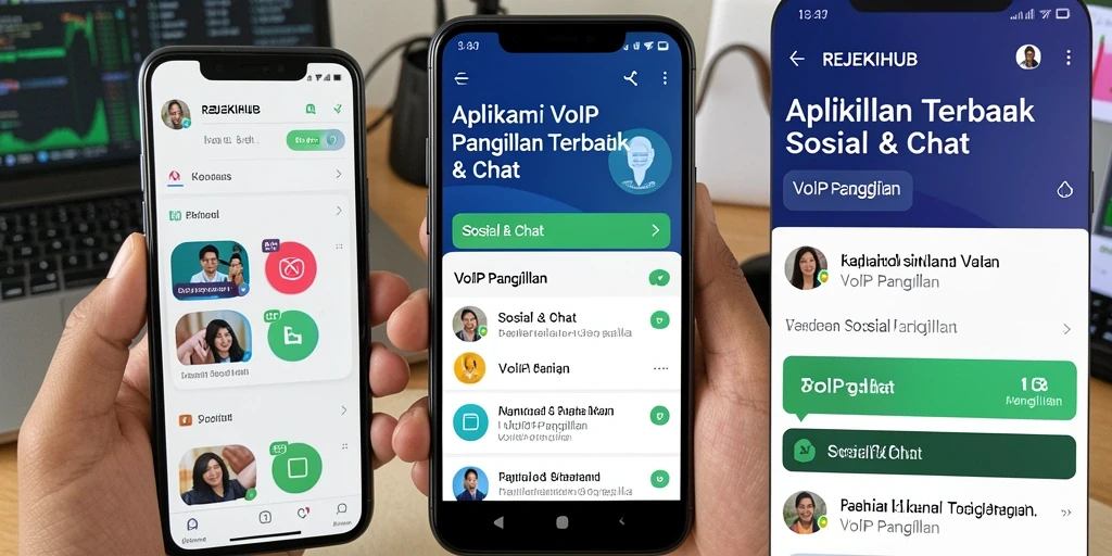 Antarmuka pengguna REJEKIHUB yang intuitif saat melakukan panggilan VoIP.