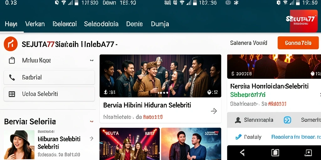 Antarmuka aplikasi SEJUTA77 yang menarik dan informatif.