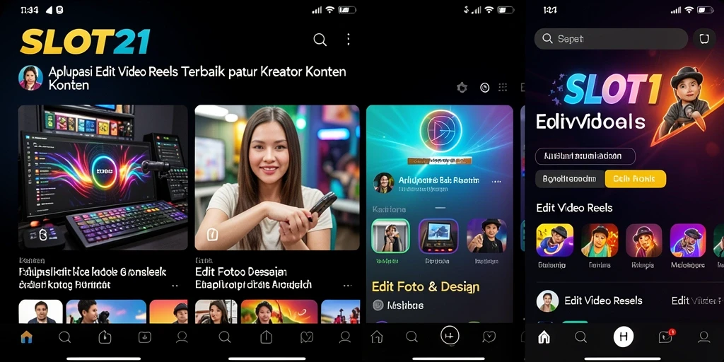 Antarmuka intuitif dan fitur-fitur bagi pengeditan video.