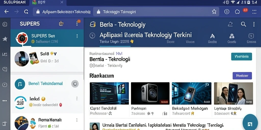 Antarmuka modern dan fungsional dari aplikasi SUPER5.